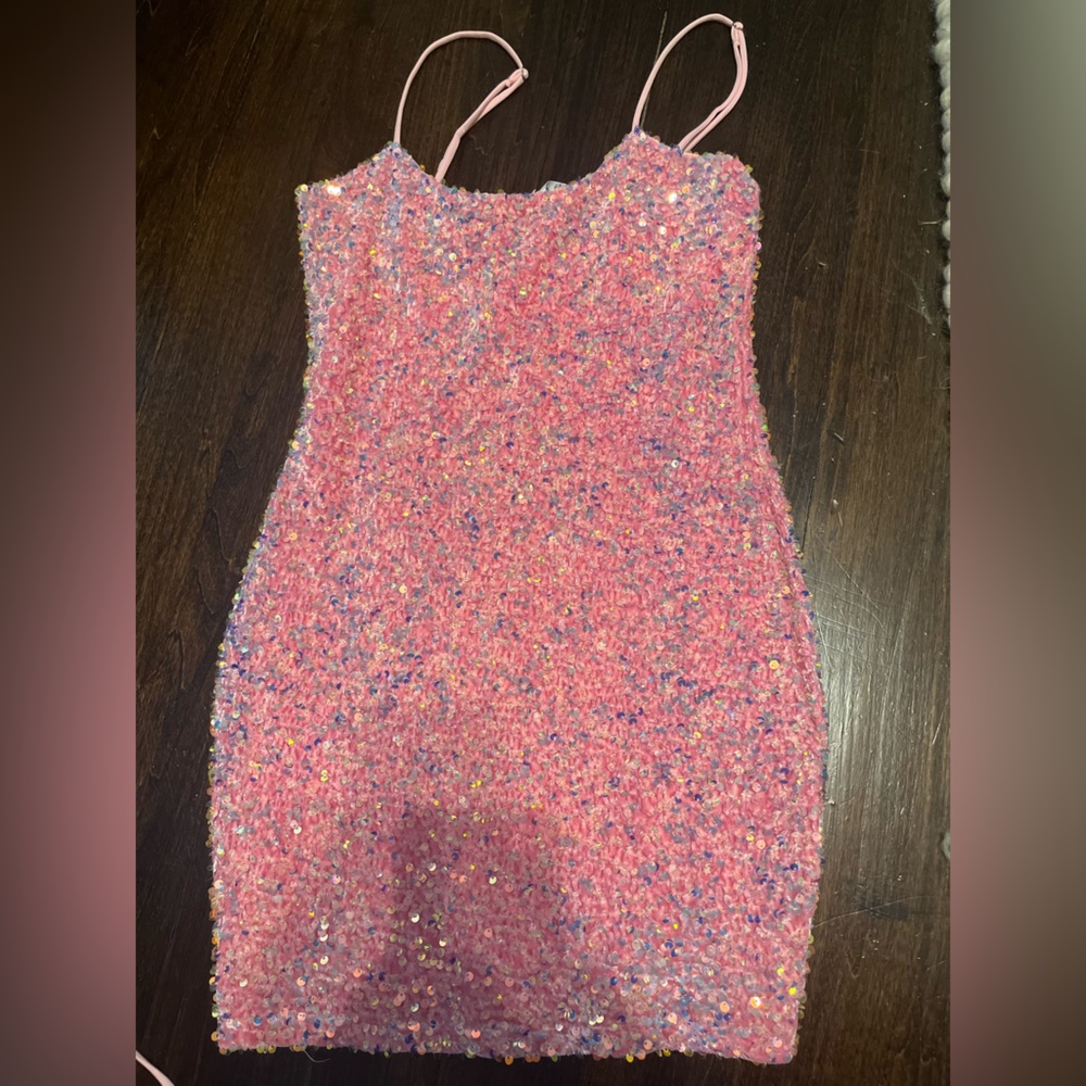 Pink sparkly LuLu’s dress